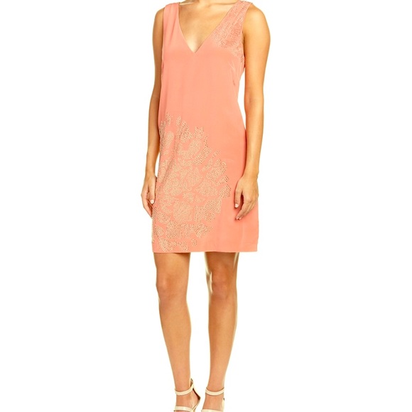 trina turk glitterati silk dress